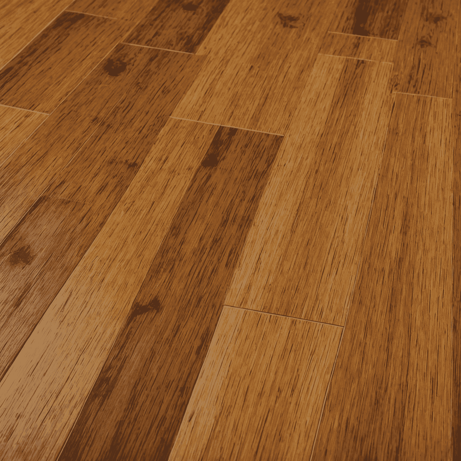 A close-up of bamboo flooring showcasing its natural grain and warm tones, demonstrating its use as a sustainable alternative to hardwood.